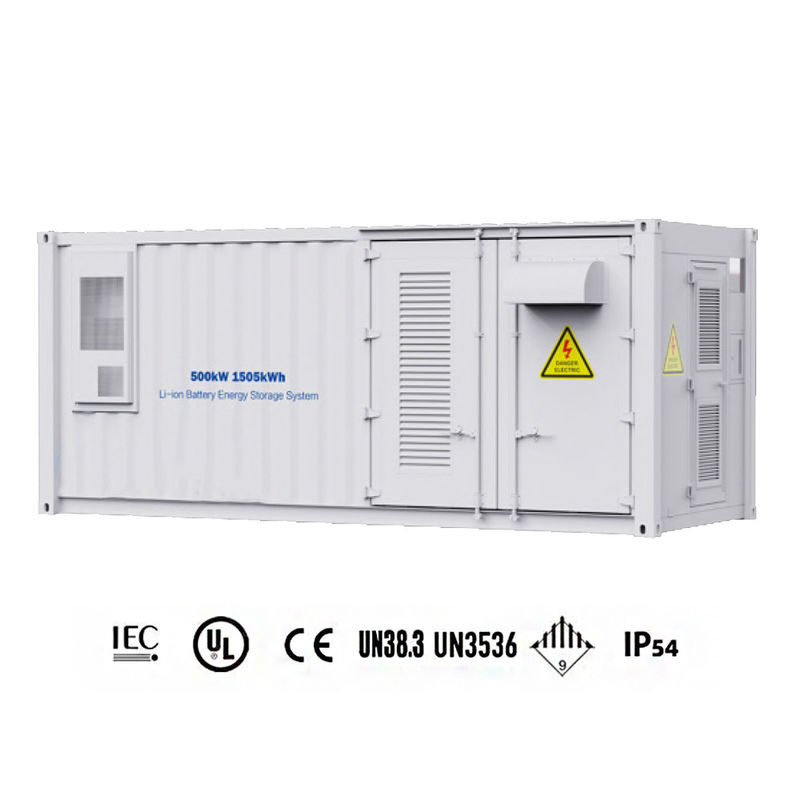 Batterie-Energie-Vorratsbehälter 280ah alle 500kW 1505kWh in einem Energie-Magazin im Freien