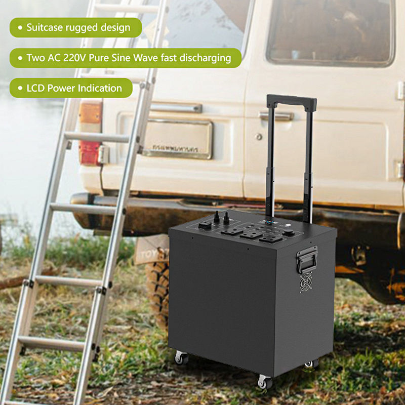Portable Solar Generator für Camping, 2500Wh Lifepo4 Portable Power Station